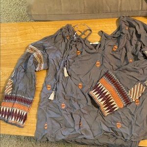 Long sleeved tribal shirt